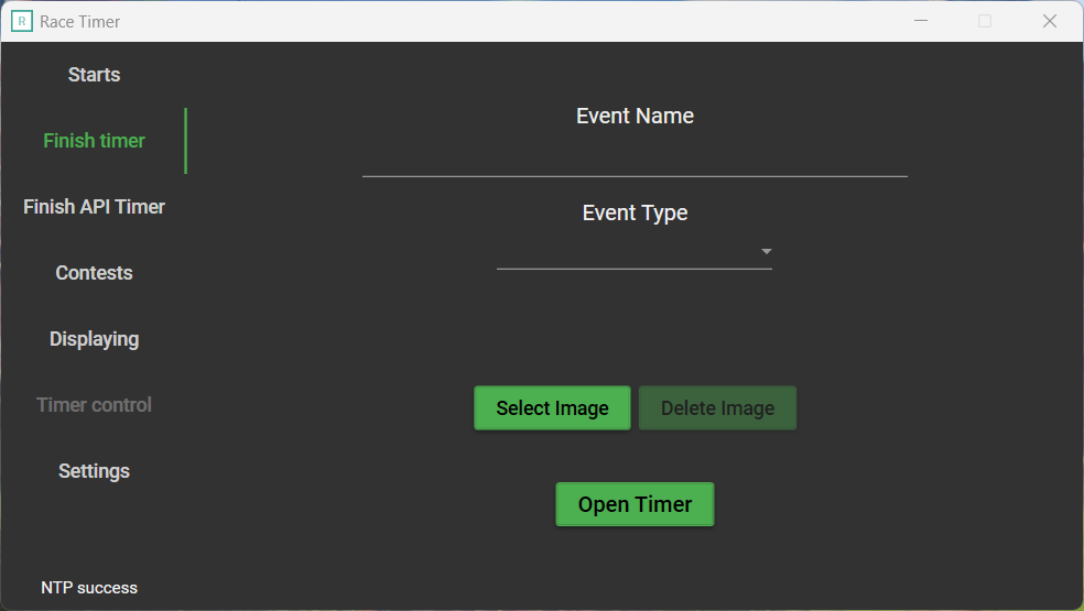 Second tab, with manual settings