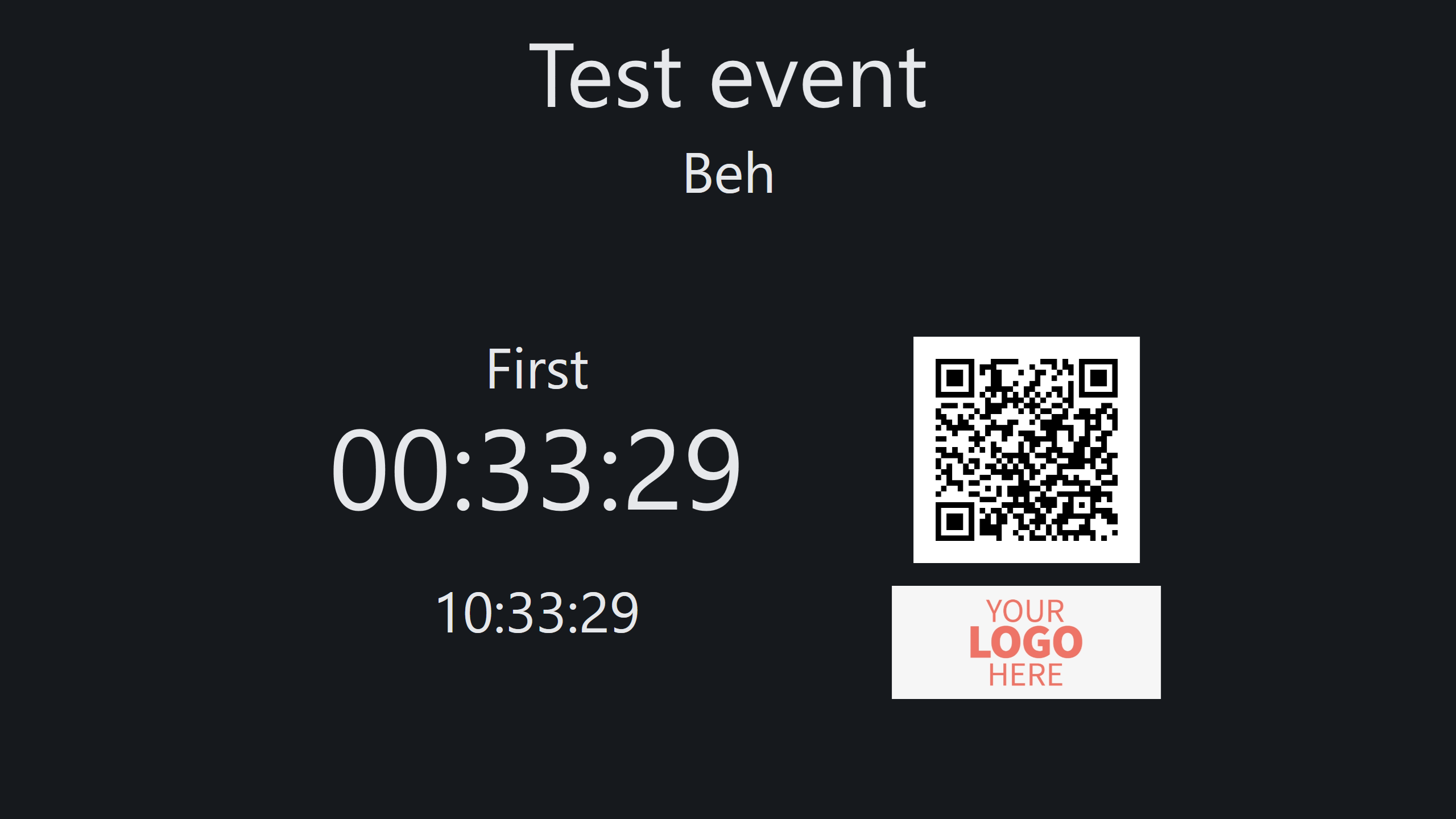 Fullscreen timer